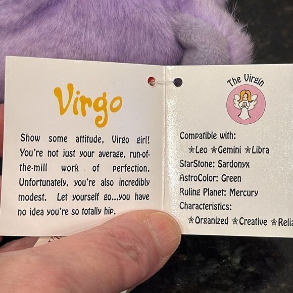 Russ Star-Scopes Birthday Zodiac Bear Virgo 11 inch Handmade - Picture 9 of 12
